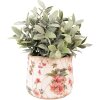 Clayre & Eef 6CE1549S Украшение Цветочный горшок Ø 13x11 см Розовый - Бежевый