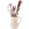 Clayre & Eef 6CE1552L Декоративний глечик 21x14x23 см Рожево-бежевий Декоративний глечик