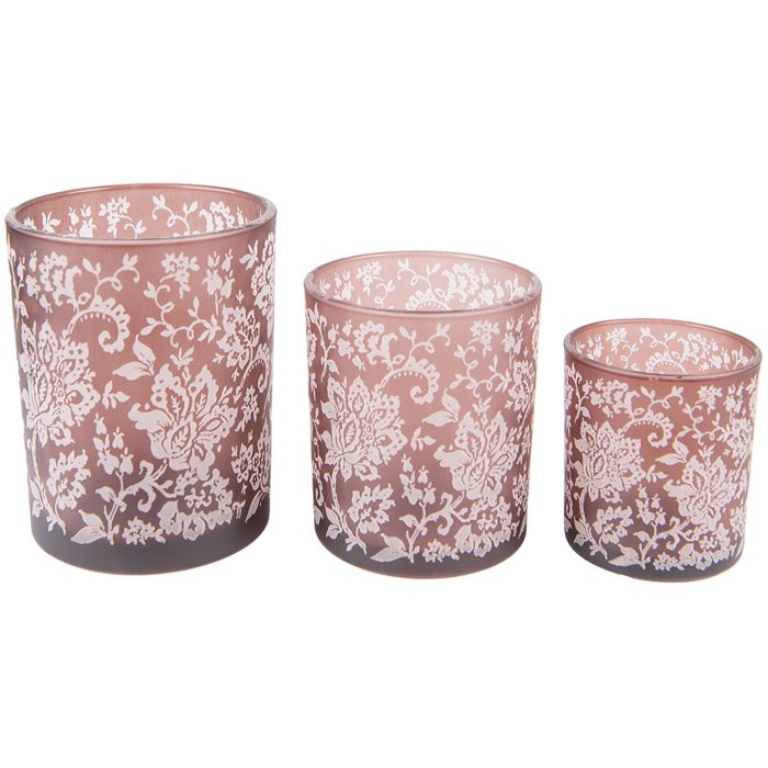 Підставка для чайника Clayre & Eef 6GL4096 (3 шт.) Ø 10x12 - Ø 9x10 - Ø 7x8 см