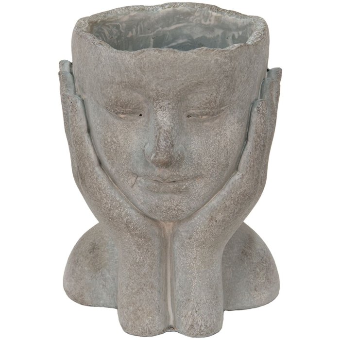 Горшок для цветов Clayre & Eef 6TE0410L 16x16x22 см серый