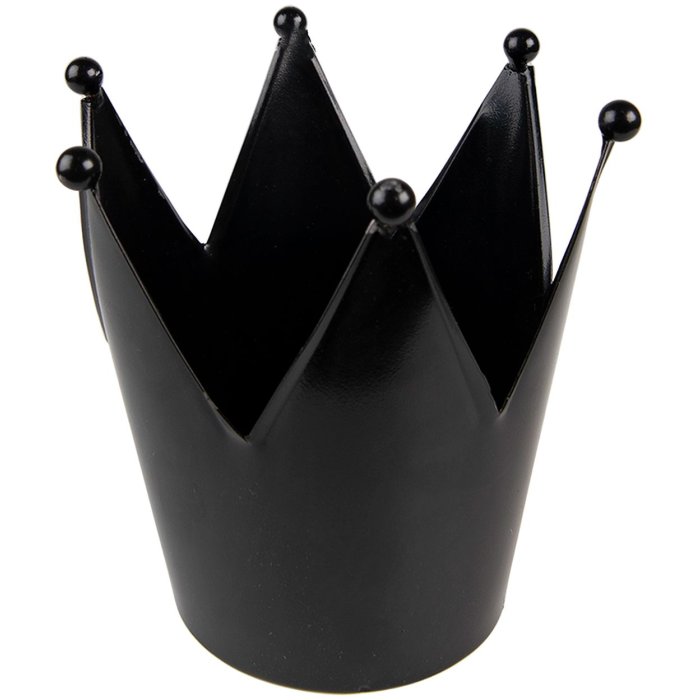 Clayre & Eef 6Y5397L Подставка для чайных ламп crown Ø 18x21 см черная