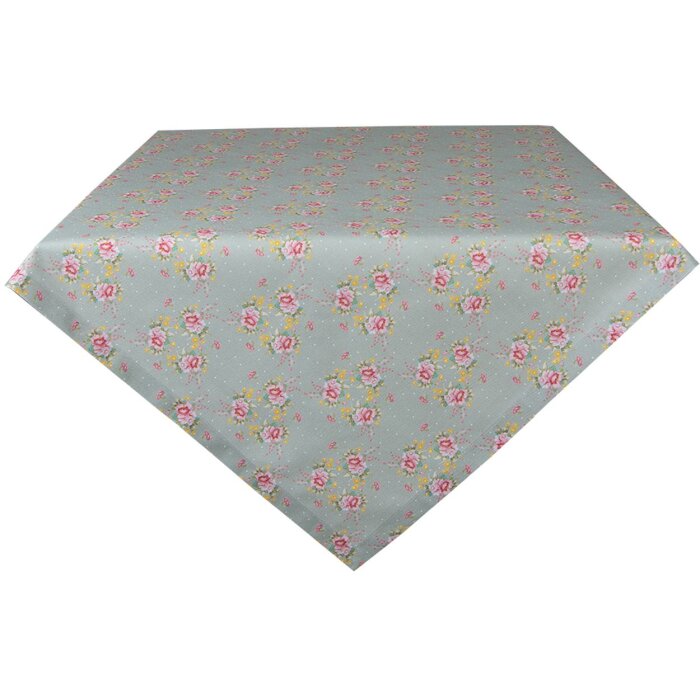 Скатертина Clayre & Eef CHB01 100x100 см Зелений - Рожевий