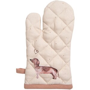 Clayre & Eef DHL44 Рукавичка для духовки 18x30 см Бежева