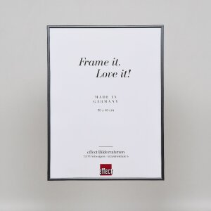 Эффектная пластиковая рама Арт антрацит 25x35 см прозрачное стекло
