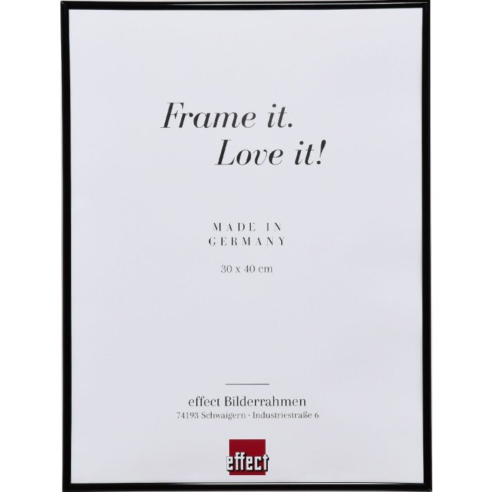 Эффектная пластиковая рама Art black 50x60 см прозрачное стекло