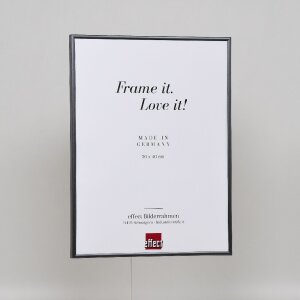 Ефектна пластикова рама Арт антрацит 50x70 см прозоре скло