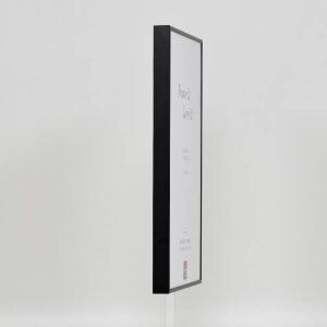 Эффектная алюминиевая фоторамка Quadro 20x25 см черное прозрачное стекло задняя панель МДФ