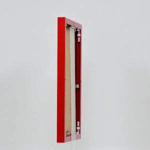 Эффектная алюминиевая фоторамка Quadro 21x29,7 см красное прозрачное стекло портретно-ландшафтный формат