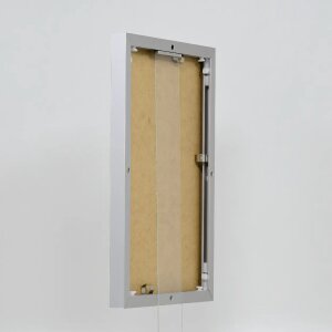 Эффектная алюминиевая фоторамка Quadro 25x35 см серебро прозрачное стекло высокая горизонтальная