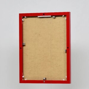 Эффектная алюминиевая фоторамка Quadro 25x35 см красное прозрачное стекло полый камерный профиль