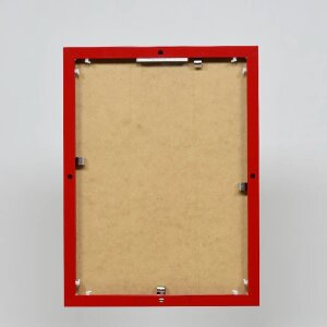 Эффектная алюминиевая фоторамка Quadro 25x35 см красное прозрачное стекло полый камерный профиль