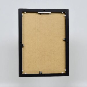 Эффектная алюминиевая фоторамка Quadro 25x35 см черное прозрачное стекло формат портрет-ландшафт