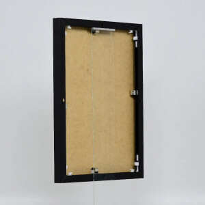 Эффектная алюминиевая фоторамка Quadro 25x35 см черное прозрачное стекло формат портрет-ландшафт