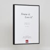 Эффектная алюминиевая фоторамка Quadro 25x35 см черное прозрачное стекло формат портрет-ландшафт