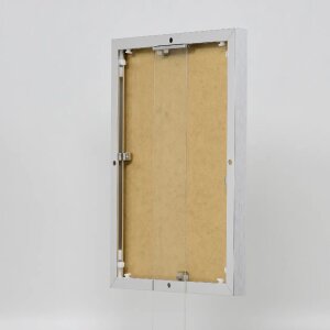 Эффектная алюминиевая фоторамка Quadro 25x35 см серебристый глянец прозрачное стекло