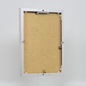 Эффектная алюминиевая фоторамка Quadro 25x35 см серебристый глянец прозрачное стекло