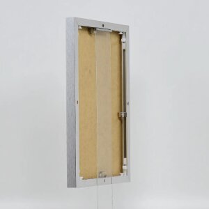 Эффектная алюминиевая фоторамка Quadro 25x35 см серебристый глянец прозрачное стекло