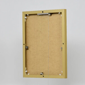 Эффектная алюминиевая фоторамка Quadro 40x40 см золото прозрачное стекло