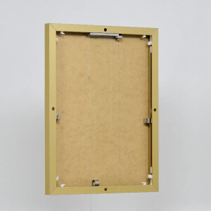 Эффектная алюминиевая фоторамка Quadro 40x40 см золото прозрачное стекло