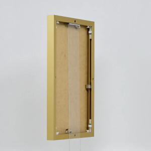 Эффектная алюминиевая фоторамка Quadro 40x40 см золото прозрачное стекло