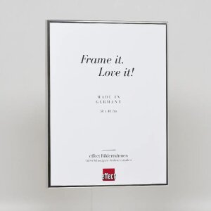 Ефектна алюмінієва фоторамка Quadro 40x50 см сріблясте глянцеве прозоре скло