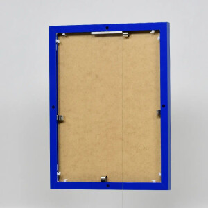 Эффектная алюминиевая фоторамка Quadro 50x65 см синее прозрачное стекло