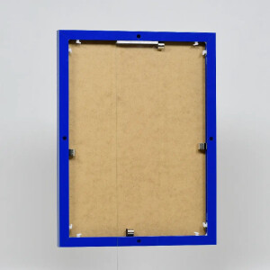 Эффектная алюминиевая фоторамка Quadro 50x65 см синее прозрачное стекло