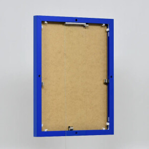Эффектная алюминиевая фоторамка Quadro 50x65 см синее прозрачное стекло