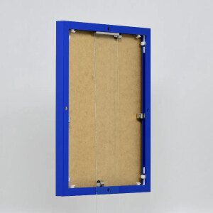 Эффектная алюминиевая фоторамка Quadro 30,5x91,5 см синее прозрачное стекло