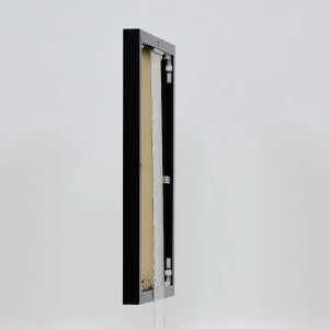 Эффектная алюминиевая фоторамка Quadro 30,5x91,5 см черное глянцевое прозрачное стекло