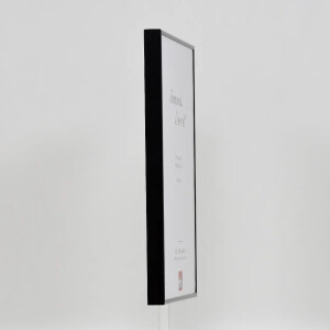 Эффектная алюминиевая фоторамка Quadro 30,5x91,5 см черное глянцевое прозрачное стекло