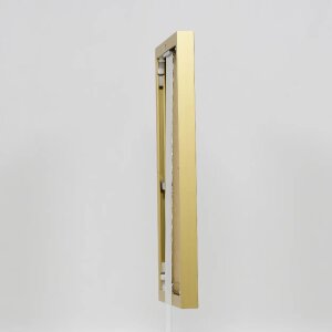 Эффектная алюминиевая фоторамка Quadro 61x91,5 см золото прозрачное стекло