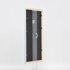 Эффектная деревянная рама профиль 32 синий 50x65 см обычное стекло