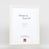 Эффектная деревянная рама в стиле барокко профиль 37 белый 60x80 см обычное стекло