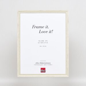 Деревяна рамка профіль 48, біла, 23x70 см, з чистим склом