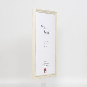 Ефектна деревяна рамка 24x30 см, білий профіль 48, з чистим склом