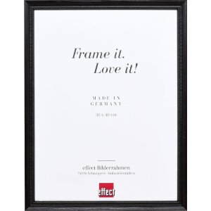 Effect Holzrahmen Profil 48 schwarz 25x60 cm Klarglas