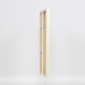 Фоторамка з натурального дерева, профіль 48, біла, 28x35 см, з чистим склом