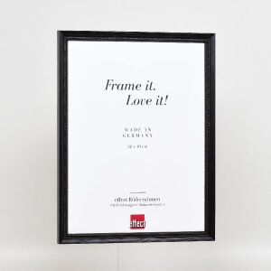 Лісовий деревяний рамка профіль 48, чорний, 40x60 см, з чистим склом