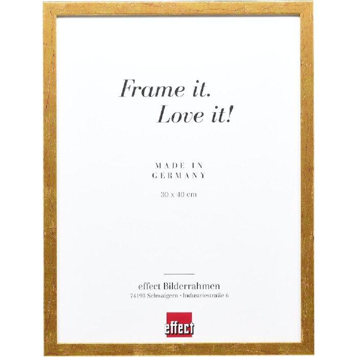 Деревяна рама Profil 51 антик-золото 27x48 см з чистим склом