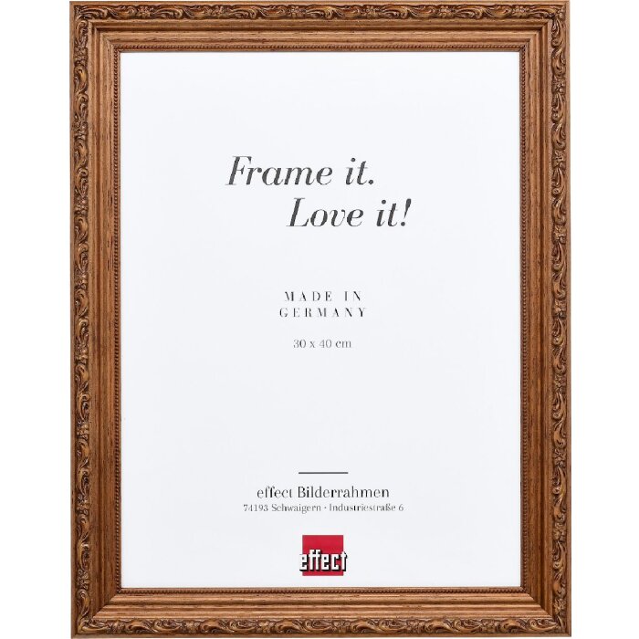 Рамка з дерева «Еффект, профіль 63» барокова коричнева 9x13 см