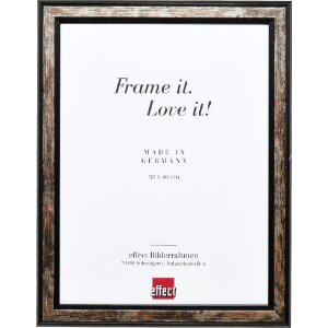 effect Holzbilderrahmen Profil 64 schwarz 62x93 cm Klarglas