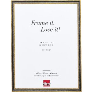 Effect Bilderrahmen Holz Profil 66 Schwarz 24x30 cm Klarglas