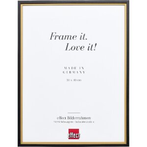 Effect Holzbilderrahmen Profil 69 gold 18x24 cm Klarglas