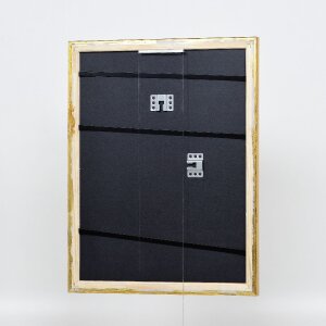 Эффектная деревянная фоторамка профиль 85 золото 18x27 см обычное стекло