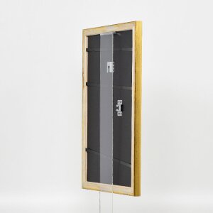 Эффектная деревянная фоторамка профиль 85 золото 21x29,7 см обычное стекло