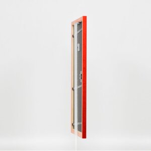 Эффектная деревянная рамка профиль 89 красный 14,8x21 см обычное стекло