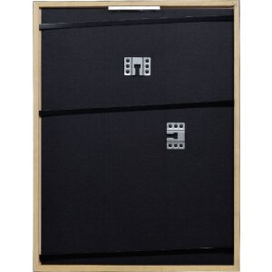 Ефектна деревяна рамка 2330 чорна 13x18 см з чистим склом