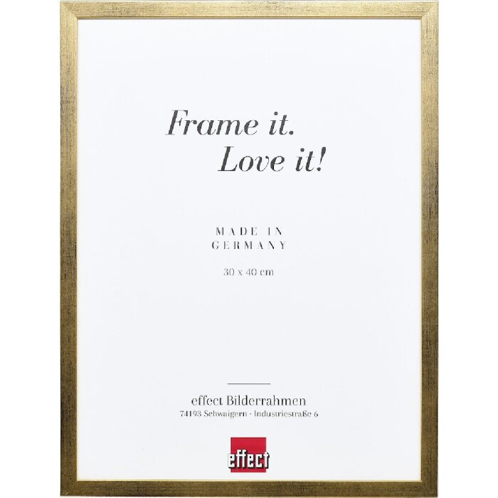 Фото рамка з дерева, профіль Top S, золотий, 20x30 см, з нормальним склом