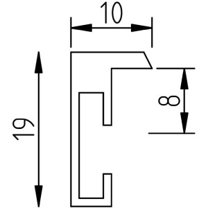 Алюмінієва фоторамка серії 2 champagner 13x18 см з чистим склом, B1 пожежна безпека